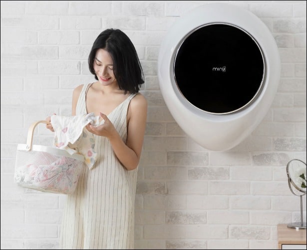 小米推出水滴形設計掛牆洗衣機