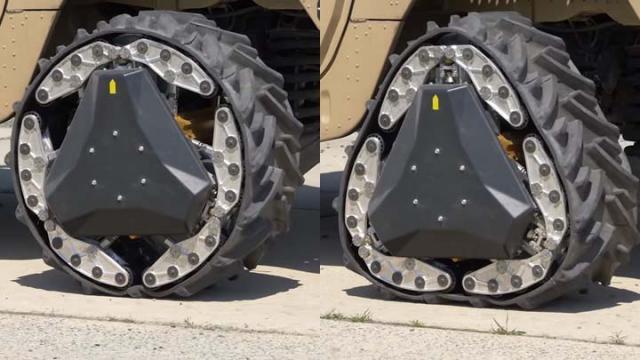 【有片睇】美國軍方研發變型車輪　兩秒變履帶行走惡劣地型