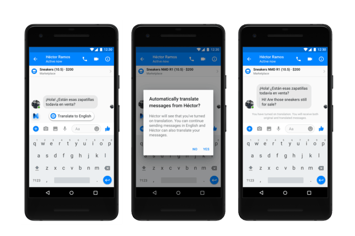 Facebook Messenger 加入自動翻譯功能  首階段支援西班牙文與英文