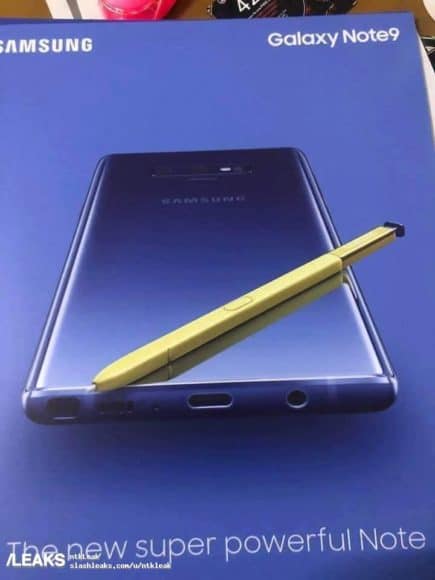 Galaxy Note 9 海報外洩   雙鏡頭相機 S-Pen 曝光