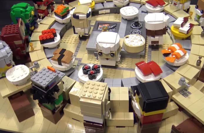 日本 LEGO 迷製作 Q 版迴轉壽司店