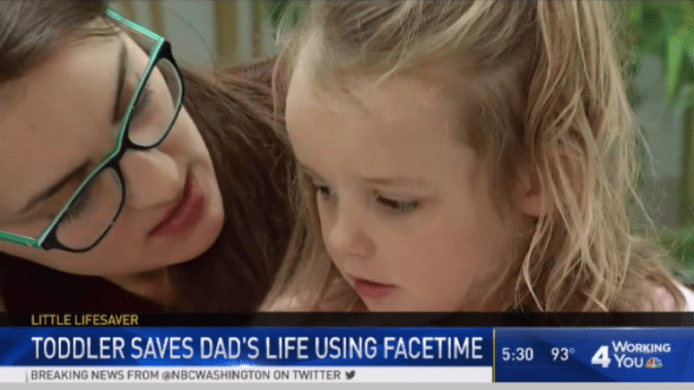 美國 3 歲女童靠 FaceTime 救中風父親一命
