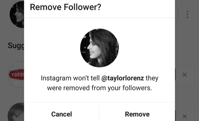 Instagram 新功能 : 公開帳戶移除追隨者