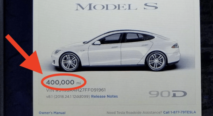 Tesla Model S 三年內行駛 64 萬公里　只有輕微耗損
