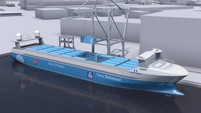 全球第一艘自動航行電動貨輪   2022 年挪威投入服務
