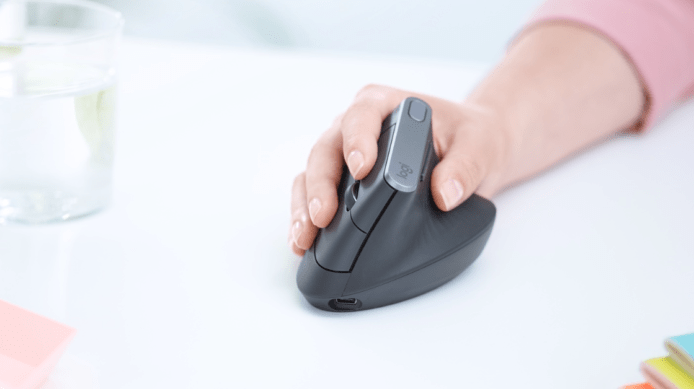 Logitech 直立式滑鼠 MX Vertical　人體工學設計減少手腕疼痛