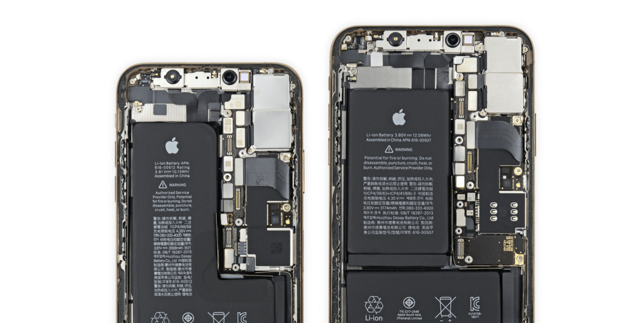 Iphone Xs Xs Max 拆解 Xs 電池用真l 字形設計機底玻璃跌破後仍要整部更換 香港unwire Hk
