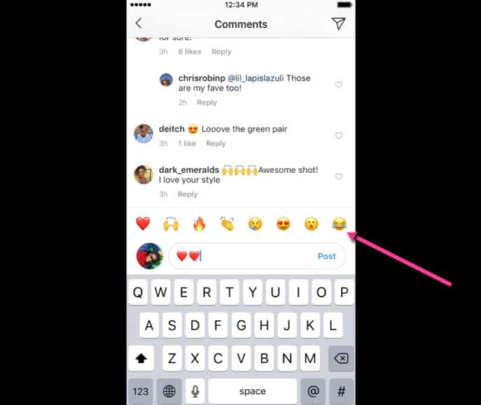Instagram 新增快速 Emoji 回應功能