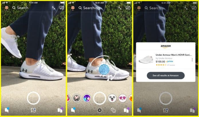 Snapchat 新功能影產品相即上 Amazon 購物