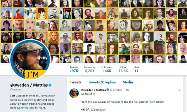 宣傳效力不大  瑞典官方 Twitter 停止更新