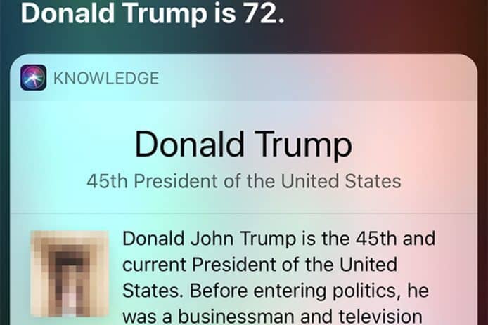 Wiki 頁面被惡搞  導致 Siri 錯誤顯示特朗普為陽具