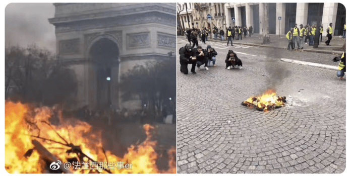 「拆穿」巴黎示威街頭着火照？ 原來「拆穿」才是假新聞