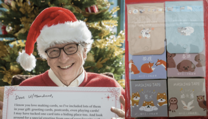 Bill Gates 送聖誕禮物內容曝光　內含中國品牌可愛文創精品