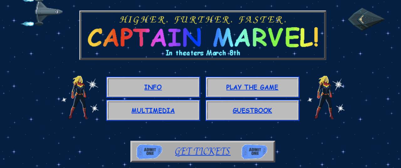 Captain Marvel 官方网站重现 90 年代经典设计