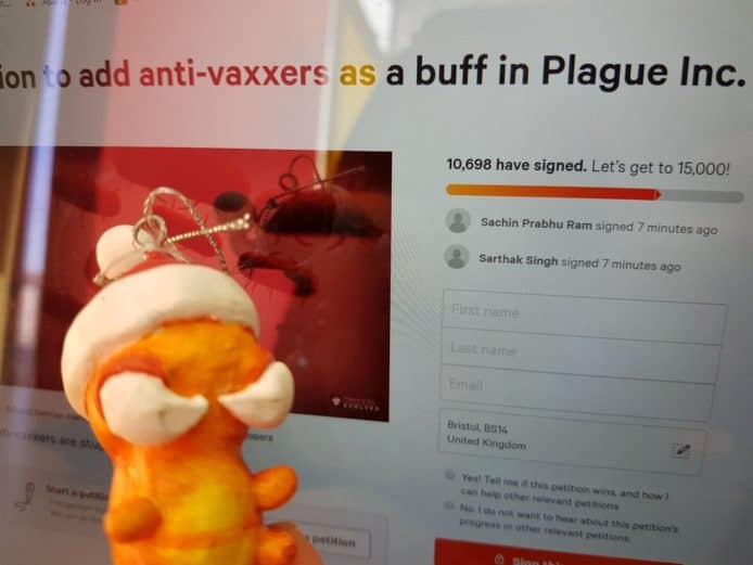 接受聯署建議   反疫苗人士將加入到 Plague Inc. 瘟疫模擬遊戲中