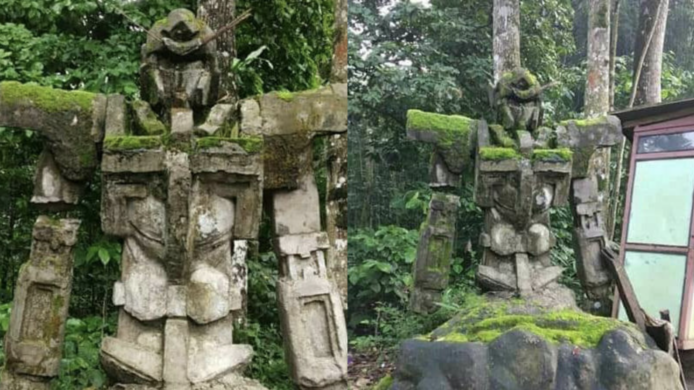 印尼發現高達石像「遺跡」　 中世紀遺物還是DIY迷所作？