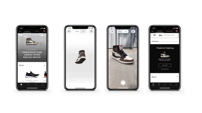 波鞋店手機 App 引進 AR 技術   新鞋未上市先睇真