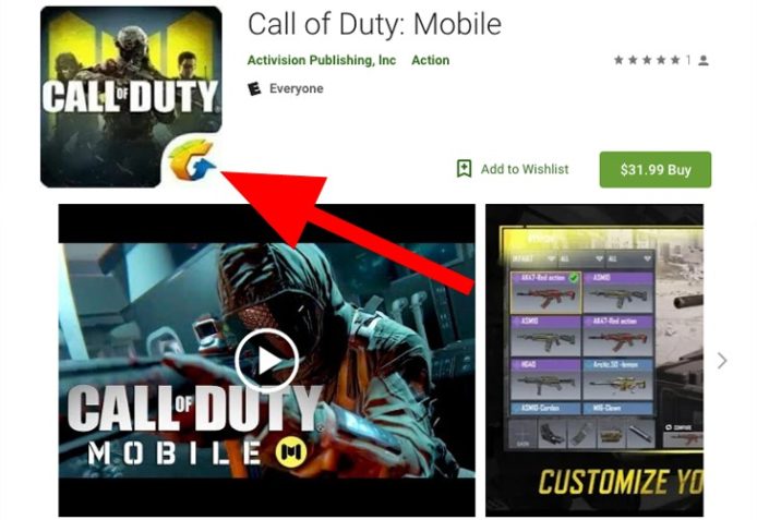 假 Call of Duty Mobile 遊戲   上架 Google Play Store 騙財