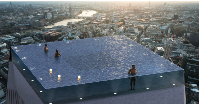英國將建全球首個 360 度無邊際泳池　高科技進出泳池極具創意