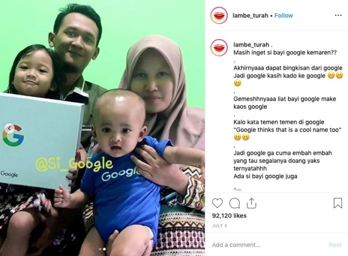印尼父母為兒子命名為「Google」