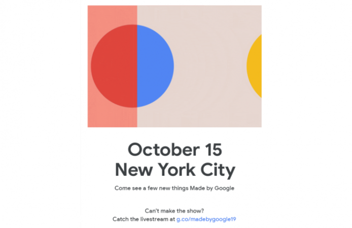 Google 十月發佈會時間　Pixel 4 及 Pixelbook 2 將面世
