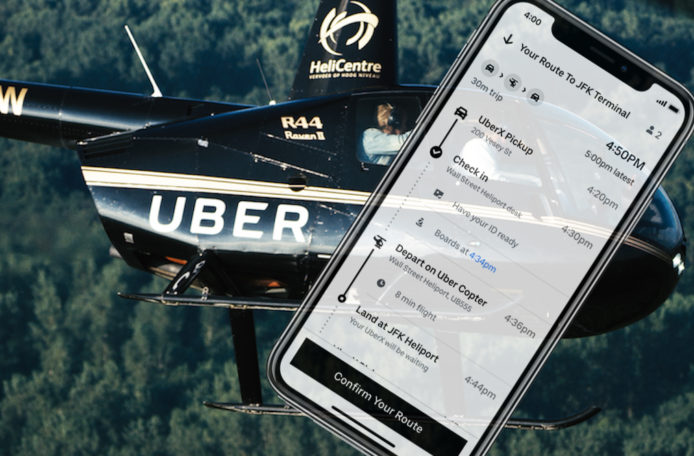 Uber 紐約直昇機服務開放　不再只限部分高級會員