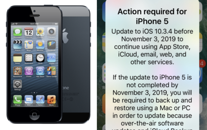 iPhone 5要在11月3日前升級iOS   否則主機將不能上網