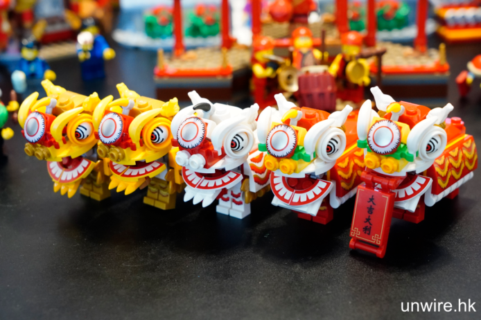 【開箱試玩】LEGO 舞獅 + 新春廟會　廣東醒獅靚 + 打印精細免貼紙
