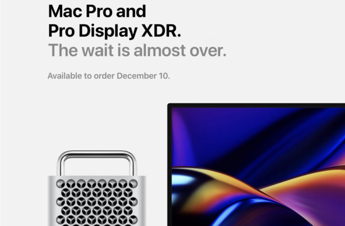 Mac Pro 2019年版12月10日正式開售   Pro Display XDR熒幕同時上架