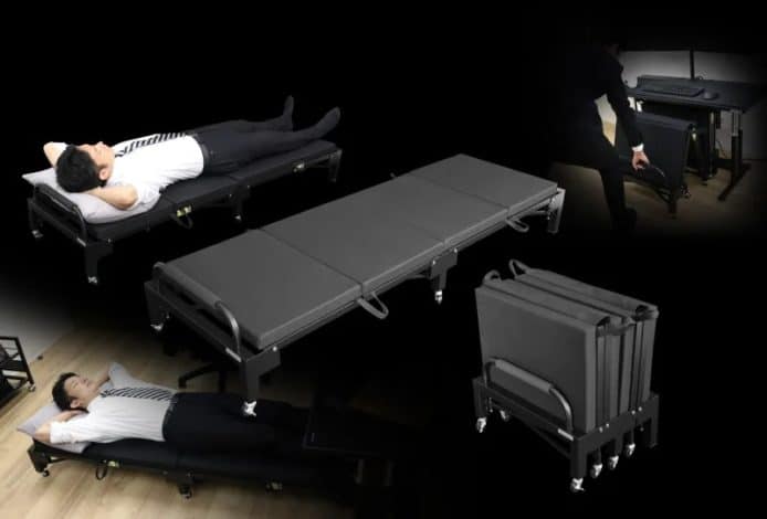 日本電競桌椅廠商設計   辦公室可收摺睡床