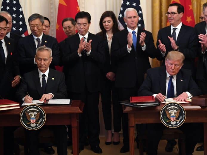 中美簽第一階段貿易協議　中國同意加強知識產權保護及執法