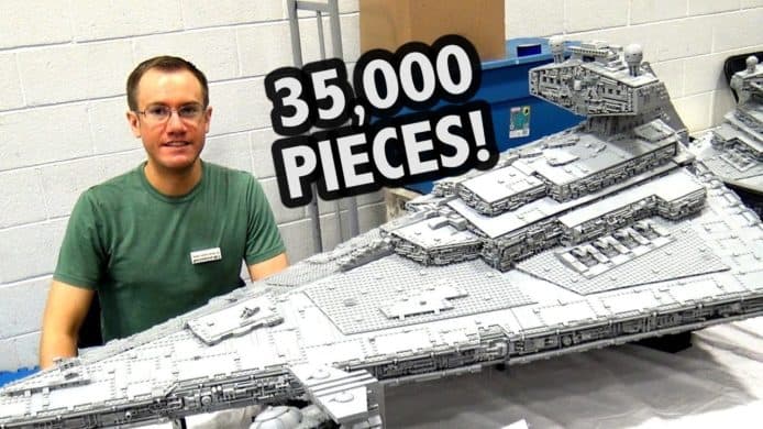 積木數量超過 35,000 塊   LEGO 狂迷自製星戰滅星艦