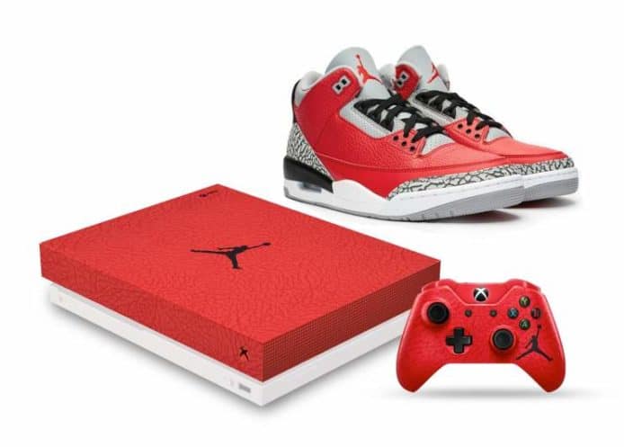 Jordan 主題 Xbox One X 特別版　紅色機身 + Jumpman 圖案