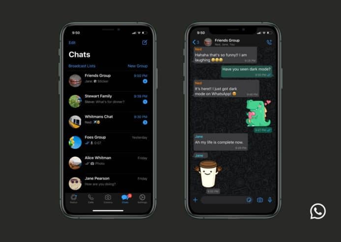 WhatsApp 推出 Dark Mode 　更新最新版本即可使用