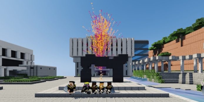 中大生於 Minecraft 建造虛擬中大   給學生參加畢業禮