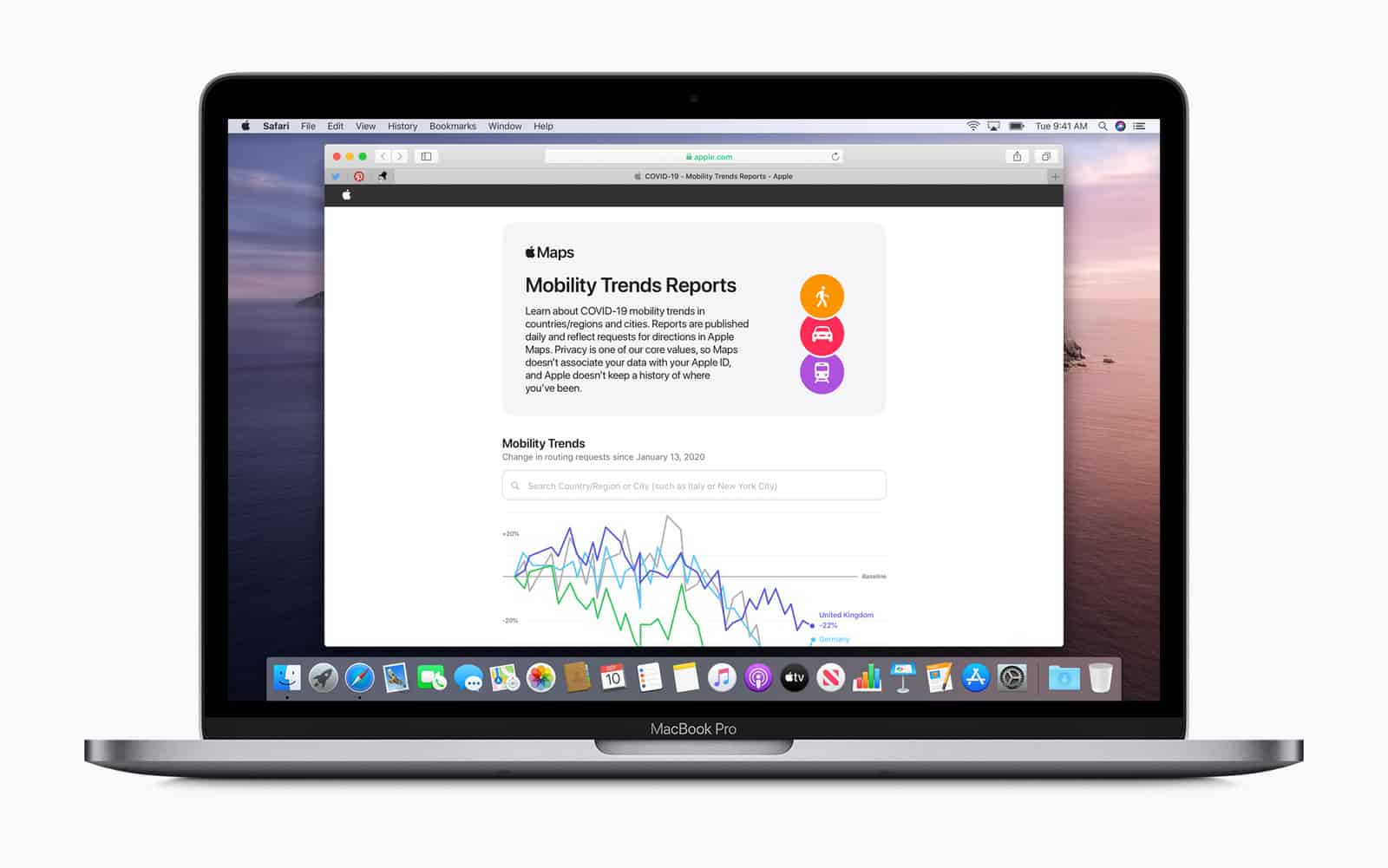 Apple 統計各大城市人員流動趨勢 香港駕車者少48%步行者少55%