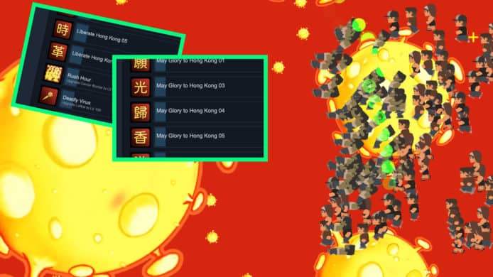Steam《Coronavirus Attack》直擊中國「小粉紅」  社運語句拆散為遊戲成就