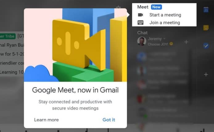 現身 Gmail 側邊欄   Google Meet 全面開放予公衆使用