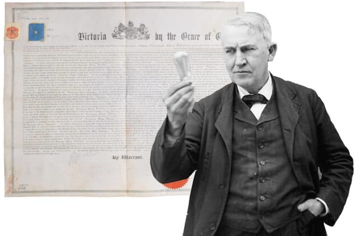 愛迪生「燈膽」專利檔案   拍賣成交價逾 58 萬