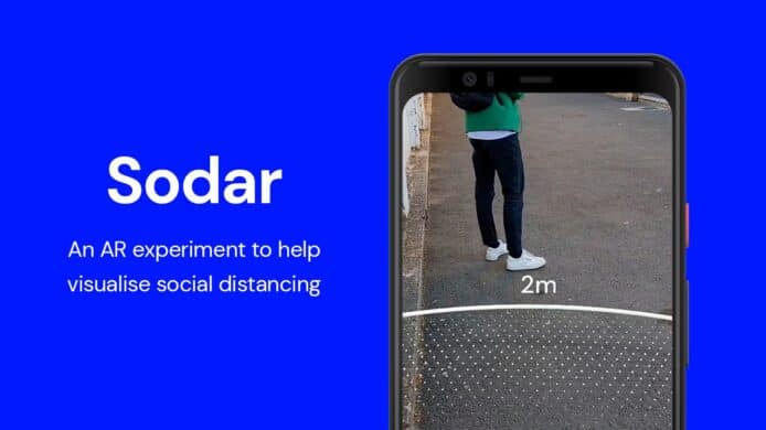 Google 推網頁 AR 工具   Sodar 可展示正確社交距離