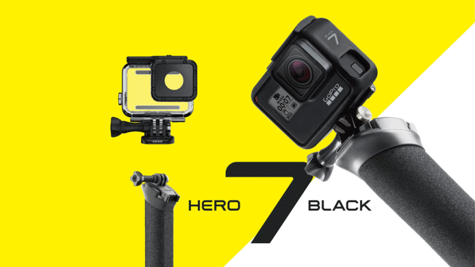 GoPro HERO7/HERO8 送配件　防水保護殼 + 自拍棍
