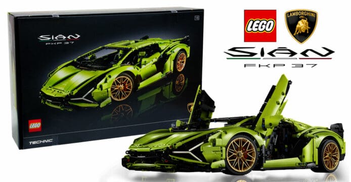 LEGO Technic 林寶堅尼 Sian【有片睇】　3,700 塊 + 細緻 V12 引擎