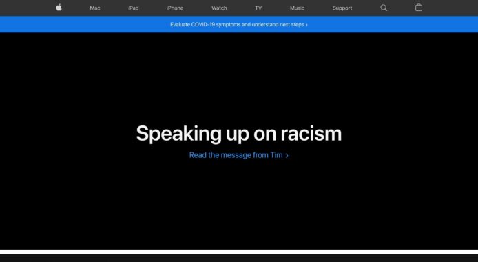 Apple Speaking up on racism 聲明    Tim Cook：積極保護弱勢族群