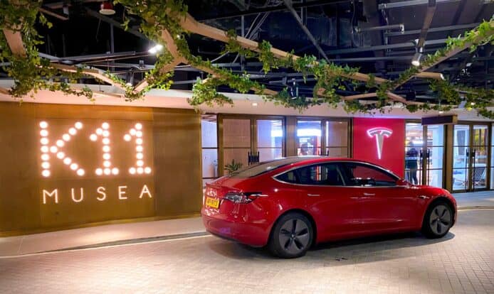 Tesla K11 MUSEA 體驗中心開幕　香港最大型充電站