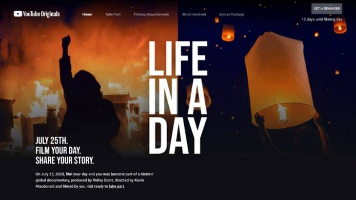 YouTube《Life in a Day》計劃   10 年後再度徵集全球用戶生活片段