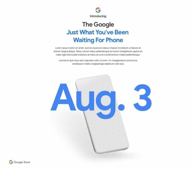 Google Store 官網新增頁面   宣傳 Pixel 4a 下週發表