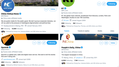 Twitter 新標籤「中國國營機構」　助辨識政府官員、國營媒體帳戶