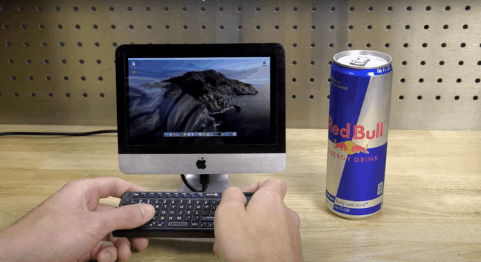 工程師自製全球最小 iMac【有片睇】罐裝飲品體積 + 可玩 Minecraft