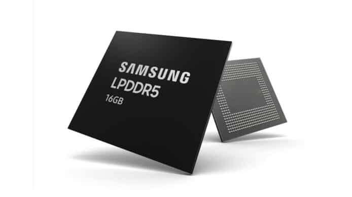 Samsung 宣佈投產   全球首款 16GB LPDDR5 DRAM