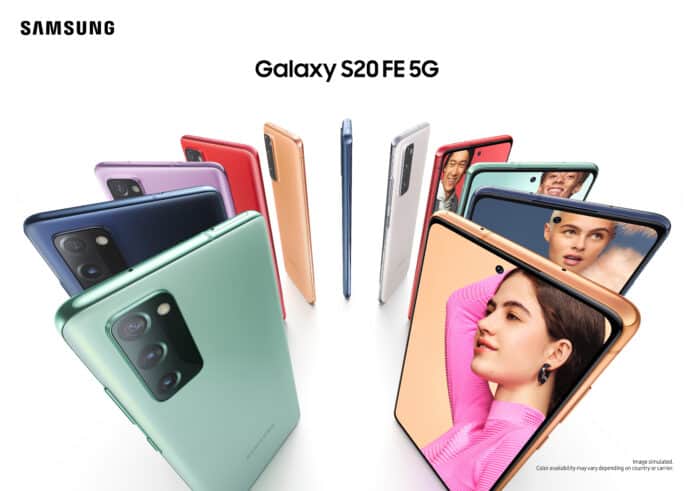 Samsung Galaxy S20 FE　香港版 5 鮮色 + 轉用平面熒幕